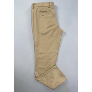 Mizzen Main USA Flat Front Stretch Twill Slim Fit Chino Pants. Beige, 36X34.5.